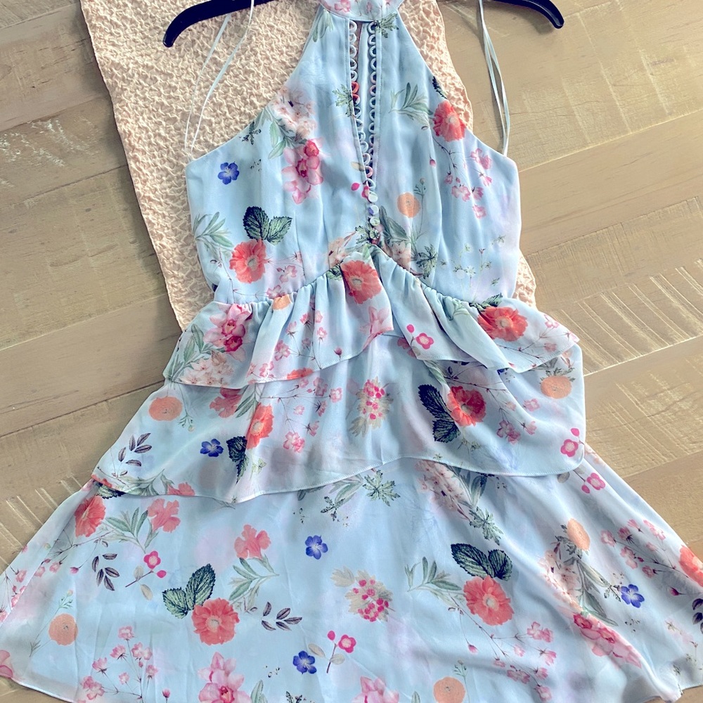 Express Ruffle Halter Dress